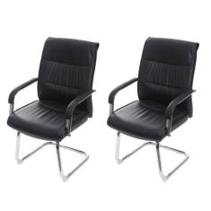 Imagem de Kit 2 Cadeiras para Escritório Interlocutor Estofada em Sintético Estocolmo 3323 Preto