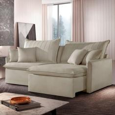 Imagem de Sofá Cama Retrátil e Reclinável 180cm Colibri Cabecasa Madeiramadeira Creme