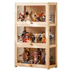 Imagem de JINMLBO Organizador de acrílico, armário de exibição para coleção, organizador de brinquedos transparente com porta dobrável, figuras de ação, decoração de estátuas, prateleira de exibição para sala