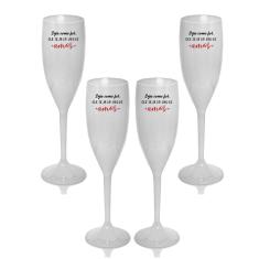 Imagem de Kit 4 Taças Champagne Personalizadas Seja como for...