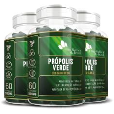 Imagem de KIT 3X Extrato de Própolis Verde 500mg 60 cápsulas - Flora Nativa