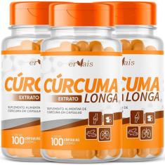 Imagem de Extrato Cúrcuma Longa Pura 3 Fracos 300 cápsulas