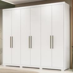 Imagem de Guarda Roupa Casal 6 Portas E 3 Gavetas Sumatra Branco Branco