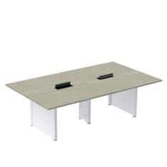 Imagem de Mesa de Reunião 2400x1200 Mrcpb2412pp Nogueira Casablanca/Branco