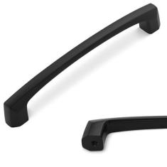 Imagem de POVEFONK Pacote com 10 puxadores de armário de cozinha pretos foscos de 16 cm puxadores de gaveta pretos puxadores de armário de cozinha puxadores de gaveta puxadores de gaveta puxadores de cômoda