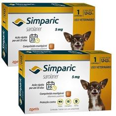 Imagem de Combo Anti Pulgas Simparic 5Mg 1,3 A 2,5 Kg 6 Comprimidos