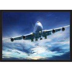 Imagem de Quadro Decorativo Avião Aeronaves Decoração Com Moldura - Vital quadro