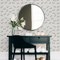 Imagem de Papel De Parede Adesivo Patinhas Marrom N06194 Rolo 0,58X3M