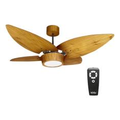 Imagem de Ventilador Teto Madeira C/ Controle Remoto 122cm 127v - Cuba