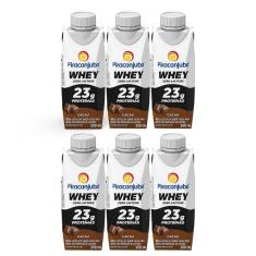 Imagem de Kit 6 Bebida Láctea Piracanjuba Whey Zero Lactose Cacau 250ml