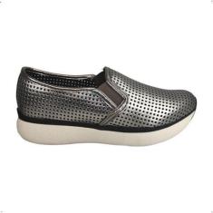 Imagem de Tenis Feminino Giulia Domna Slip On Vazado Couro Macio 247