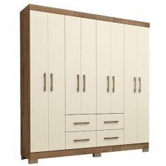 Imagem de Guarda Roupa/Roupeiro Barcellona 2126r Itapema 8 Portas 4 Gavetas 183x182x40cm