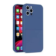 Imagem de Capa de telefone de silicone Candy Color para iPhone 12 13 SE 2020 11 Pro Max XS X XR 6 7 8 Plus Porta-cartão de carteira Capa macia à prova de choque, azul, para iPhone 11