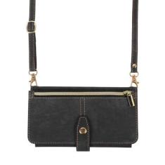 Imagem de Capa de telefone carteira crossbody para Samsung Galaxy S21 S23 FE S24 S22 Plus Note 20 Ultra A53 A14 A34 A54 porta-cartões cordão de couro, preto, para Galaxy S23 Ultra