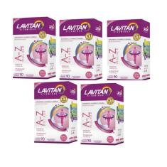 Imagem de Kit Com 5 Lavitan Mais A-Z Mulher Cimed Com 90 Comprimidos