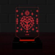 Imagem de Luminária Led 3D Signo Leão Abajur 2