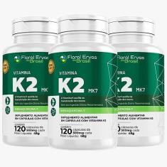 Imagem de Vitamina K2 Mk7 350mg 3x 120 Cápsulas Menaquinona-7