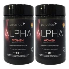 Imagem de ALPHA WOMEN MULTIVITAMíNICO PURAVIDA 2 X 60 CáPSULAS 