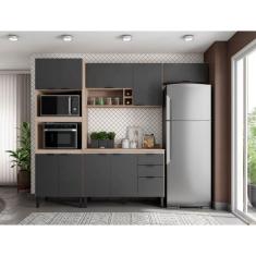 Imagem de Cozinha Compacta Firenze 10 PT 2 GV Avena e Grafito