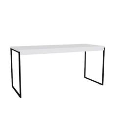 Imagem de Mesa Industrial para Computador Diretor Pés de Ferro 90 cm - JM3 Moveis (Branco)