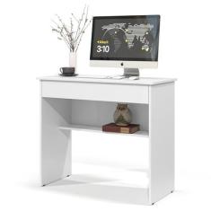 Imagem de Mesa Escrivaninha Branco Com 1 gav Notebook Vitória Branca