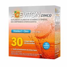 Imagem de Vitamina C Aceviton Zinco Sabor Laranja com 30 comprimidos efervescentes Cimed 30 Comprimidos Efervescentes