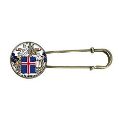 Imagem de Emblema nacional da Noruega, broche de metal retrô, broche de metal