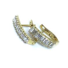 Imagem de Brinco em ouro 18k feminino com zirconia - 2BRZ0247