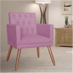 Imagem de Poltrona Decorativa Pés Palito Nina Encosto Estilo Capitonê  - DS Estofados