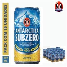 Imagem de Cerveja Antarctica Subzero 269ml  - Kit com 15 latas 