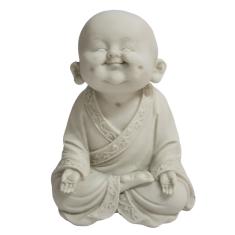 Imagem de Estátua Baby Monge De Pó De Mármore  Sorrindo 18.5Cm