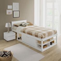 Imagem de Cama Solteiro Multifuncional Madeira Maciça Irara Cabecasa Madeiramadeira