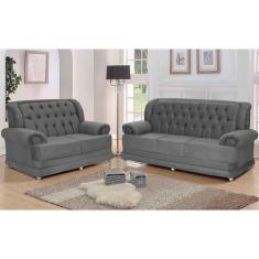 Imagem de Sofá Finlândia 2 Lugares Pluma Cinza - Sofá Casa