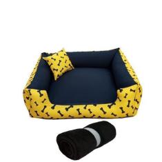 Imagem de Cama De Cachorro Ou Gato Caminha Lavavel Para Pet Médios Até 12Kg  + C