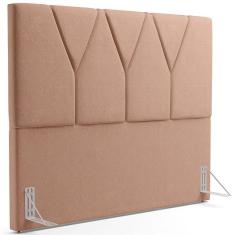 Imagem de Cabeceira Cama Box Casal King 195cm Aura Linho W01 Rosê - Mpozenato