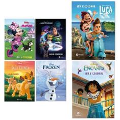 Imagem de Livro Ler E Colorir Medio Frozen  Luca Encanto27,5X20,5cm - Culturama