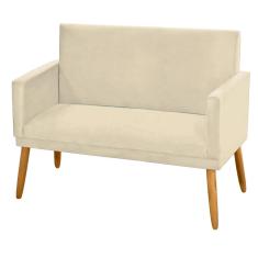 Imagem de Sofá 2 Lugares Estofado Suede Bege