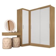 Imagem de Guarda Roupa Modulado Porta De Correr Anne Bor/Bran - Móveis Arapongas