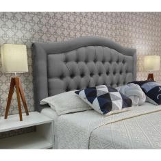 Imagem de Cabeceira Cama Queen Capitone Sophia Provençal Linho Cinza 120 rbl