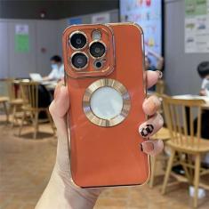 Imagem de Capa de telefone galvanizada macia de luxo para iPhone 11 12 13 14 15 Pro Max XS X XR 7 8 Plus Mini capa de silicone oca, vermelha, para iPhone 15Plus