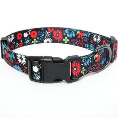 Imagem de Timos Coleira para cães, coleira macia ajustável para cães pequenos, médios e grandes, coleiras estampadas para filhotes com fivela de liberação rápida para meninos e meninas, comprimento M 35 cm a 51