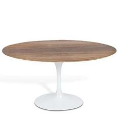 Imagem de Mesa de Jantar Tulipa Saarinen Redonda 110 cm - Mezzo Castani