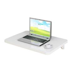 Imagem de Mesa de pared blanca, mesa plegable de pared que ahorra espacio, mesa de centro pequeña para el hogar, mesa de computadora para lavadero, balcón, cocina, baño (tamaño: 80 cm) (80 c