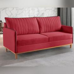 Imagem de Sofá Living 2 Lugares Persa Exala Sofisticação e Conforto Vermelho
