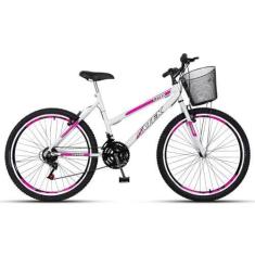 Imagem de Bicicleta Aro 26 Axtek Sport Gold V-Brake Mtb 21V Feminina, Branco, Pi