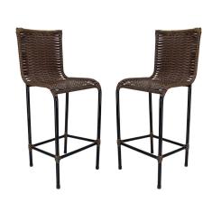 Imagem de Kit 2 Banquetas Alta Diplomata Fibra Sintética Argila