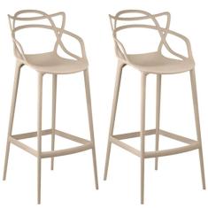 Imagem de Kit Com 2 Banquetas Aviv Feita Em Polipropileno Fratini Fendi