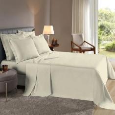 Imagem de Jogo De Lençol Viúvo 3 Peças Fronha C/ Abas E Cima Bainha Percal Flex