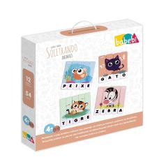 Imagem de Quebra cabeça soletrando animais - Brinquedo Educativo Pedagógico