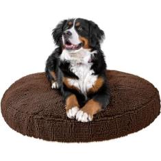 Imagem de Soggy Doggy Doormat Cama Super Snoozer para cães – Cama confortável para cães – Cama de microfibra chenille para cães – Cama aconchegante de microfibra lavável na máquina – Cama redonda para cães de